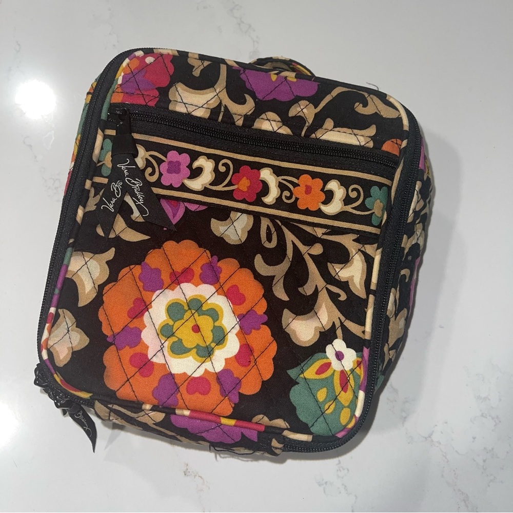Vera Bradley Floral Quilted Bag - Black, Purple, Orange